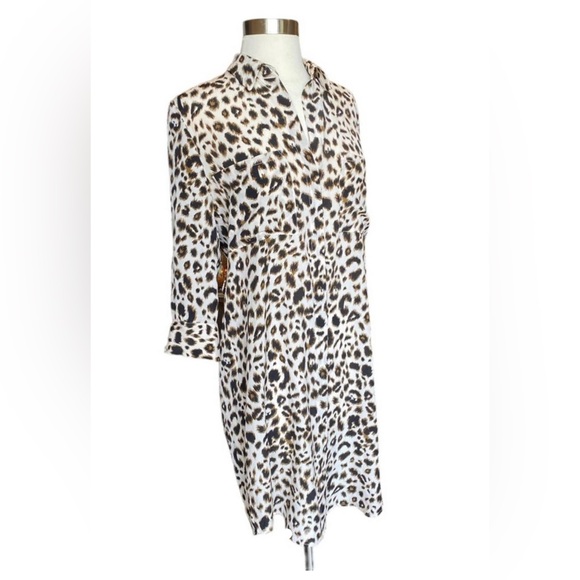 L’Agence Leopard Print Silk Shirt Dress NWOT - Picture 4 of 6